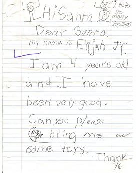 BeAnElf.org: Real letters to Santa