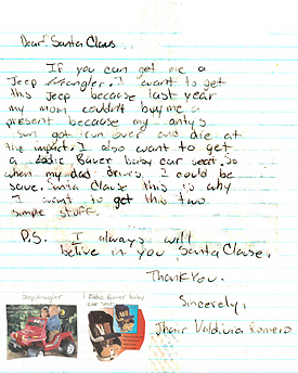 BeAnElf.org: Real letters to Santa
