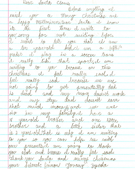 BeAnElf.org: Real letters to Santa