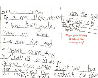 BeAnElf.org: Real letters to Santa