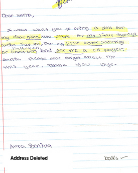 BeAnElf.org: Real letters to Santa