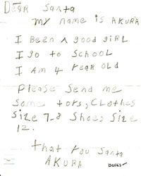 BeAnElf.org: Real letters to Santa